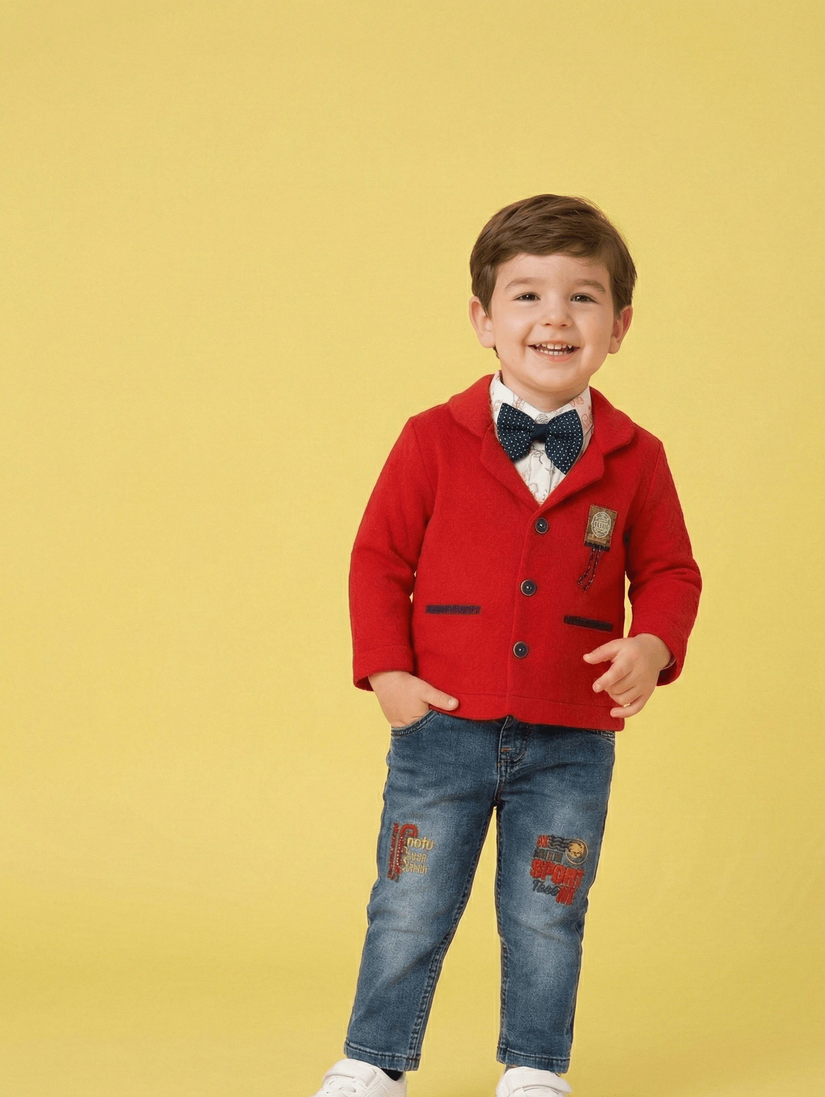 The Gentry Elite Blazer & Denim Bowtie Set - Image 4