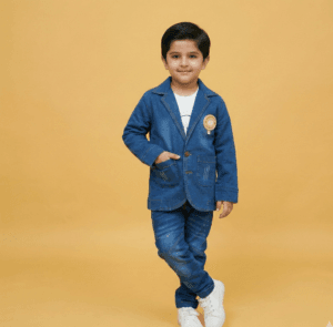 Boys' Sophisticated 3-Piece Denim Formal Set