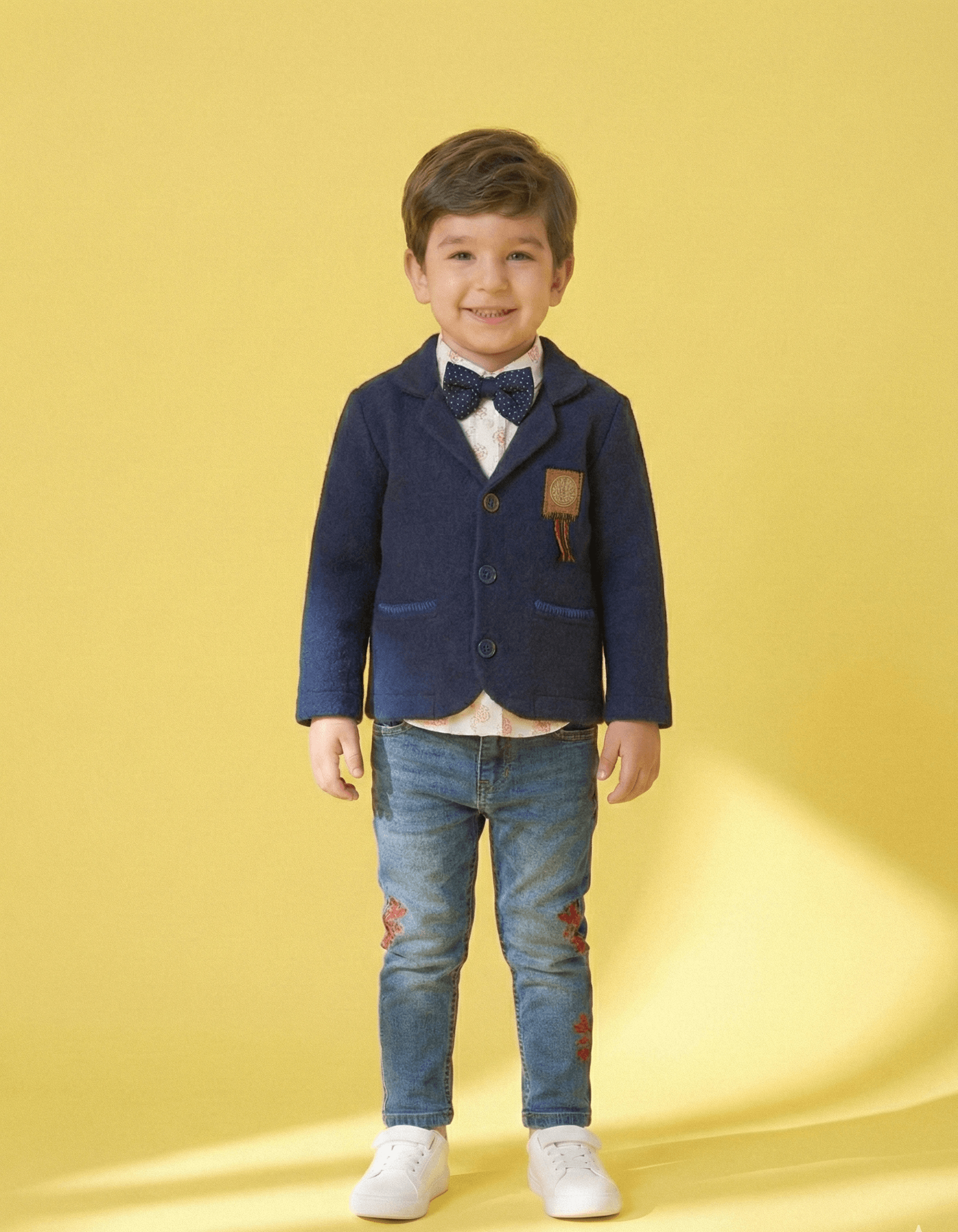 The Gentry Elite Blazer & Denim Bowtie Set - Image 2