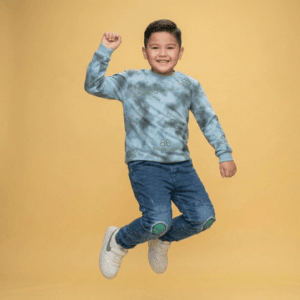 Designer Tie-Dye Jersey & Lycra Denim Set