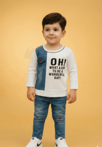 Slub Lycra Denim Set - 2 Piece