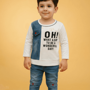 Slub Lycra Denim Set - 2 Piece