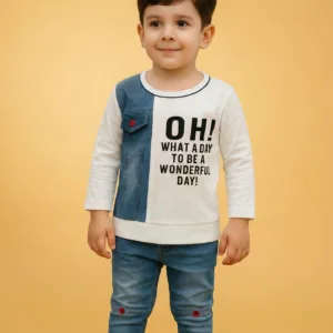Slub Lycra Denim Set - 2 Piece