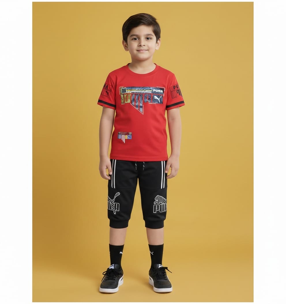 Boys Urban Sport Graphic Tee & Shorts Set - Image 2