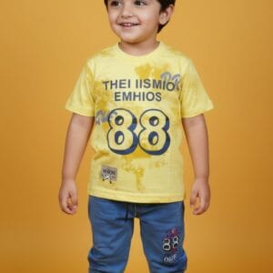 Boys' 2-Piece Urban Sport Set ? Tie-Dye "88" Tee & Denim Joggers