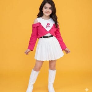 Barbie? Inspired 2-Piece Chic Set ? Pink & White