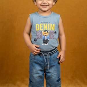 Kids' Casual Summer Duo – "Forever Denim Bear" Collection