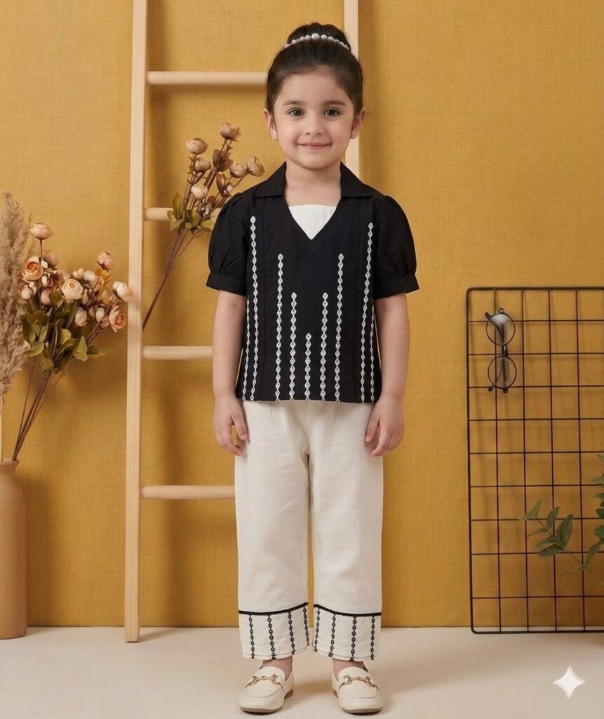 Geometric Embroidered Blouse