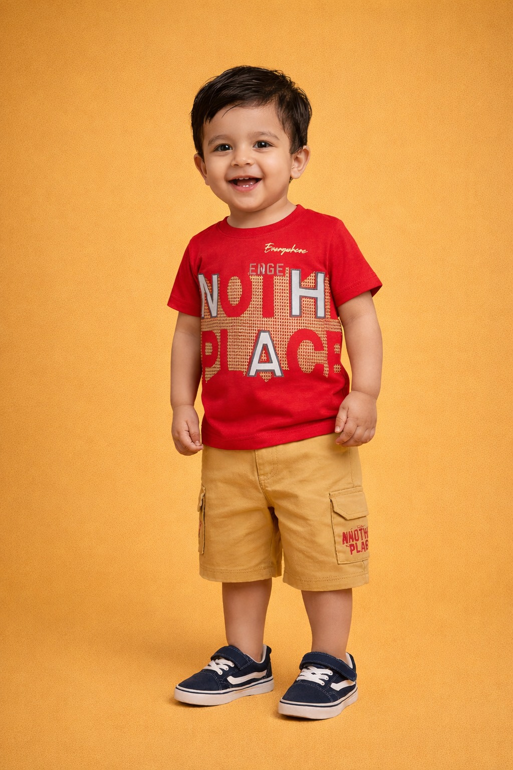 Boys' "Another Place" Graphic Tee & Cargo Short Set 1 to 4 Years