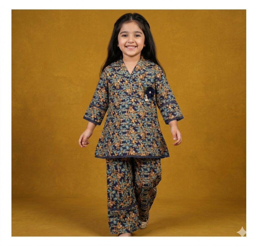 Azure Garden Printed Tunic & Palazzo Set