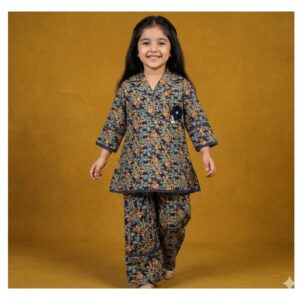 Azure Garden Printed Tunic & Palazzo Set