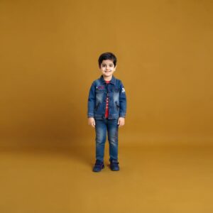 Kids Stylish Denim Jacket & Jeans Outfit