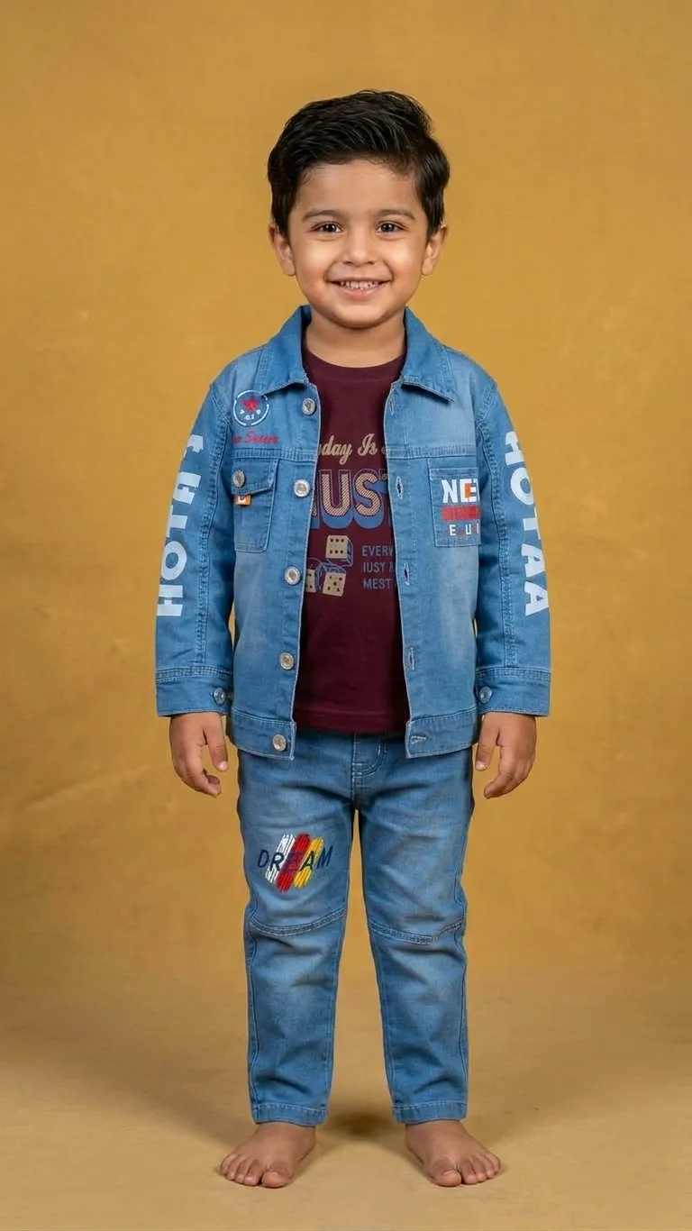 3-Piece Kids' Denim Outfit Set