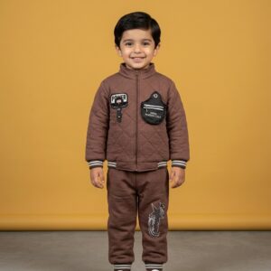Boys' 2-Piece Quilted Winter Tracksuit Set